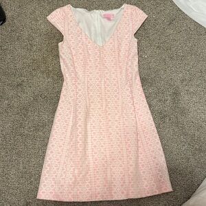 Lilly Pulitzer Pink and White Midi Dress